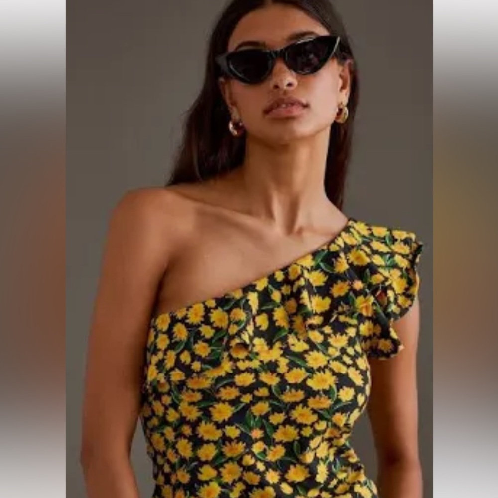 NWT - Anthro/Maeve Floral One-Shoulder Top - size S